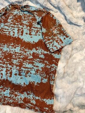 Sheer Embellished Star Sleeve Western Tee